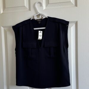 Express Black V-Neck Blouse